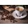 Alexander Raths, Cup of coffee and coffee beans on wooden background