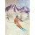 Aloksa, Winter mountain landscape. watercolor