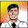 Icons Jewelry, Satisfied smiling businessman. Pop Art Smiley Man